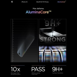 Spigen Glas.TR EZ Fit 2-pack privacy glass for iPhone 17 Air