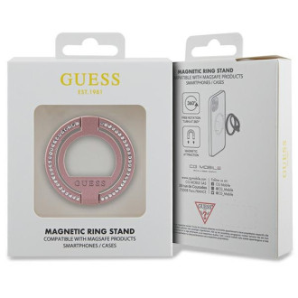 Guess MagSafe Ring stand GUMRSALDGP pink/pink Rhinestone