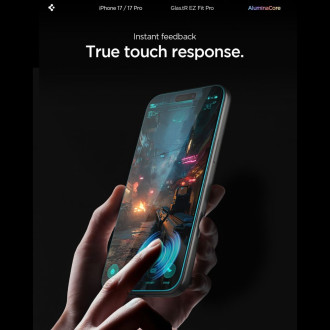 Spigen Glas.TR EZ Fit Pro Tempered Glass for iPhone 16 Pro / 17 / 17 Pro - Transparent