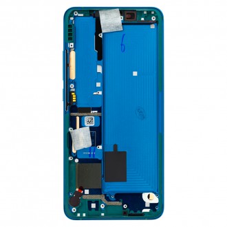 LCD Display + Dotyková Deska + Přední Kryt pro Xiaomi Mi Note10 Green (Service Pack)