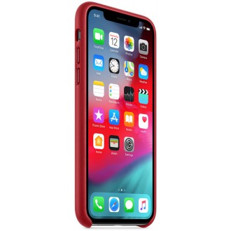 Apple Kožený Kryt pro iPhone X/XS Red (MRWK2ZM/A)