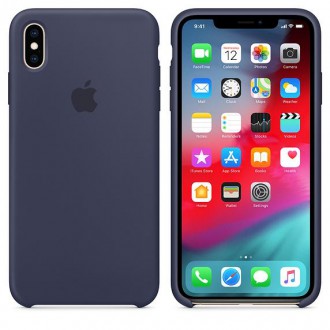 Apple Silikonový Kryt pro iPhone XS Max Midnight Blue )MRWG2ZM/A)