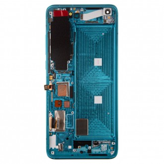 LCD Display + Dotyková Deska + Přední Kryt pro Xiaomi Mi 10 Green (Service Pack)