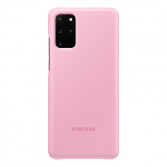 Samsung Clear S-View Pouzdro pro Galaxy S20+ Pink (EF-ZG985CPE)