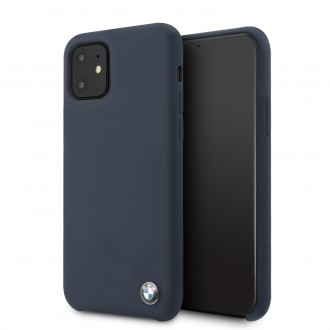 BMW Signature Silikonový Kryt pro iPhone 11 Navy (BMHCN61SILNA)
