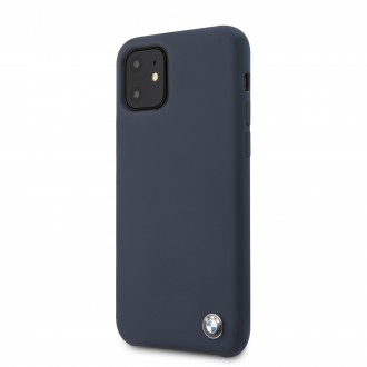 BMW Signature Silikonový Kryt pro iPhone 11 Navy (BMHCN61SILNA)