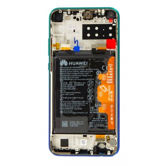 Huawei P40 Lite E LCD Display + Dotyková Deska + Přední Kryt Aurora Blue (Service Pack)