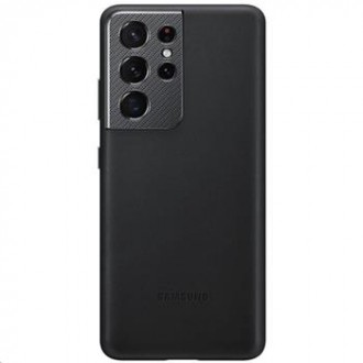 Samsung Kožený Kryt pro Galaxy S21 Ultra Black (EF-VG998LBE)