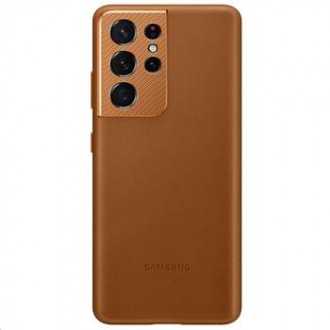Samsung Kožený Kryt pro Galaxy S21 Ultra Brown (EF-VG998LAE)