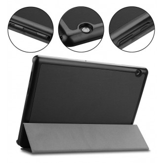 Tactical Book Tri Fold Pouzdro pro Lenovo Tab M10 FHD Plus 10, 3 Black