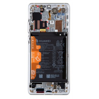 Huawei P30 PRO LCD Display + Dotyková Deska + Přední Kryt Silver (Service Pack)