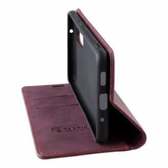 Tactical Xproof PU Kožené Book Pouzdro pro Apple iPhone 12 Mini Red Beret