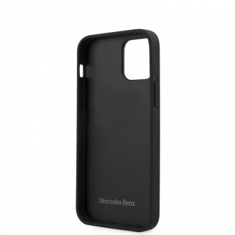 Mercedes Leather Hand Strap Pouzdro pro iPhone 12 Mini Black (MEHCP12SLSSBK)