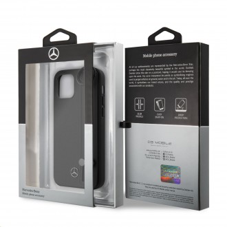Mercedes Leather Hand Strap Pouzdro pro iPhone 12 Mini Black (MEHCP12SLSSBK)