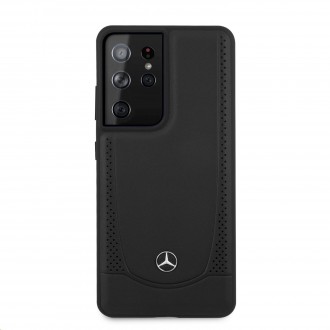 Mercedes Leather Urban Kryt pro Samsung Galaxy S21 Ultra Black (MEHCS21LARMBK)