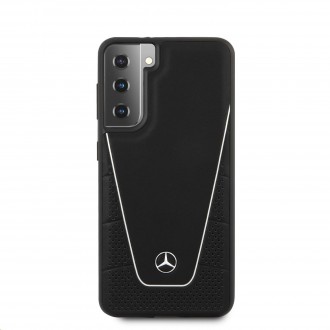Mercedes Dynamic Leather Kryt pro Samsung Galaxy S21+ Black (MEHCS21MCLSSI)