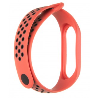 Tactical 284 Double Silikonový Řemínek pro Xiaomi Mi Band 3/4 Red/Black