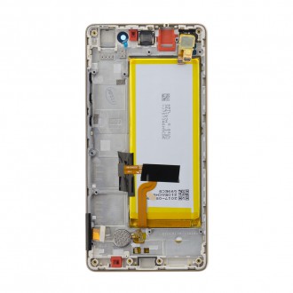 Huawei  P8 Lite LCD Display + Dotyková Deska + Přední Kryt Gold (Service Pack)