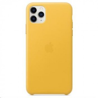 Apple Kožený Kryt pro iPhone 11 Pro Max Lemon (MX0A2ZM/A)