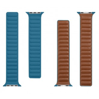 Tactical 741 Loop Kožený Řemínek pro iWatch 1/2/3/4/5/6/SE 42/44mm Sea Blue