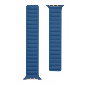 Tactical 739 Loop Kožený Řemínek pro iWatch 1/2/3/4/5/6/SE 42/44mm Mighnt Blue