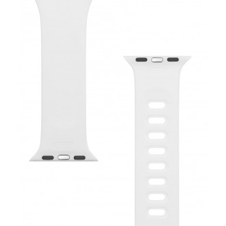 Tactical 792 Silikonový Řemínek s Přezkou pro Apple iWatch 1/2/3/4/5/6/SE 38/40mm White