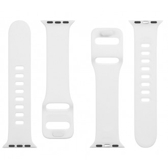 Tactical 792 Silikonový Řemínek s Přezkou pro Apple iWatch 1/2/3/4/5/6/SE 38/40mm White