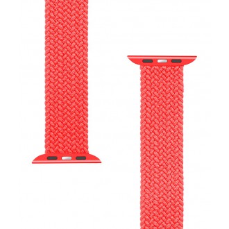 Tactical 783 Pletený Převlékací Řemínek pro iWatch 1/2/3/4/5/6/SE 42/44mm vel. S Red