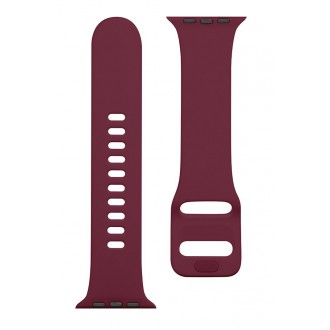 Tactical 798 Silikonový Řemínek s Přezkou pro Apple iWatch 1/2/3/4/5/6/SE 42/44mm Wine Red