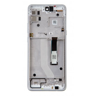 Motorola G 5G LCD Display + Dotyková Deska + Přední Kryt Silver (Service Pack)