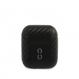 FESA2CABK Ferrari Carbon PC/PU Pouzdro pro Airpods 1/2 Black