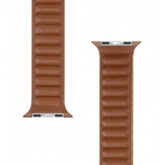 Tactical 735 Loop Kožený Řemínek pro iWatch 1/2/3/4/5/6/SE 42/44mm Brown