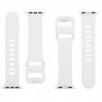 Tactical 792 Silikonový Řemínek s Přezkou pro Apple iWatch 1/2/3/4/5/6/SE 38/40mm White