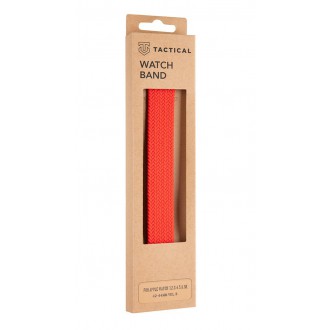 Tactical 783 Pletený Převlékací Řemínek pro iWatch 1/2/3/4/5/6/SE 42/44mm vel. S Red