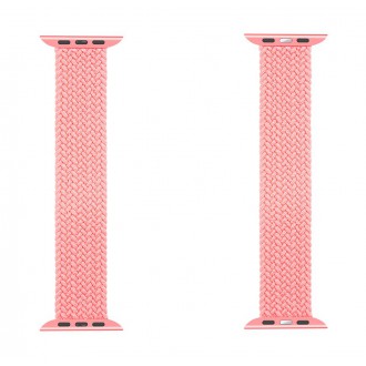 Tactical 782 Pletený Převlékací Řemínek pro iWatch 1/2/3/4/5/6/SE 42/44mm vel. S Pink