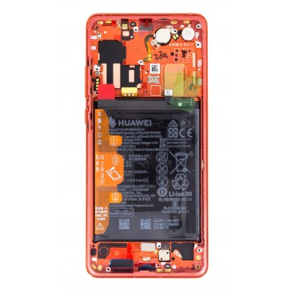 Huawei P30 PRO LCD Display + Dotyková Deska + Přední Kryt Sunrise Red (Service Pack)
