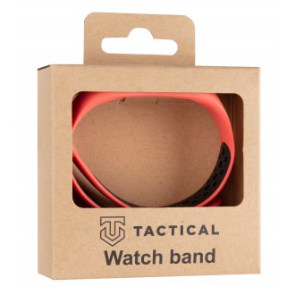 Tactical 284 Double Silikonový Řemínek pro Xiaomi Mi Band 3/4 Red/Black