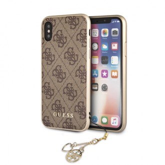 Guess Charms Hard Case 4G Brown pro iPhone X/XS (GUHCPXGF4GBR)