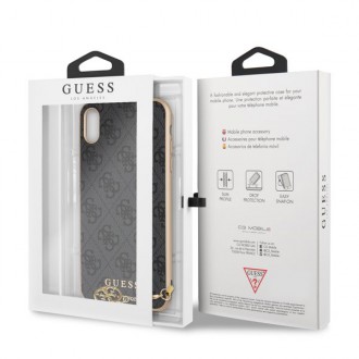 Guess Charms Hard Case 4G Grey pro iPhone XS Max (GUHCI65GF4GGR)