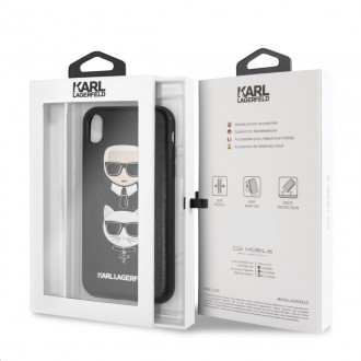 Karl Lagerfeld Karl and Choupette Hard Case Black pro iPhone XR (KLHCI61KICKC)