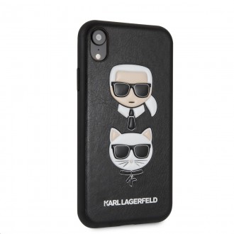Karl Lagerfeld Karl and Choupette Hard Case Black pro iPhone XR (KLHCI61KICKC)