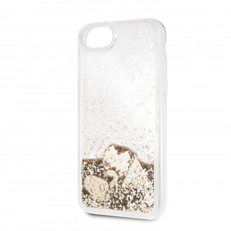 Guess New Glitter Hearts Kryt pro iPhone 8/SE2020 Gold (GUHCI8GLHFLGO)