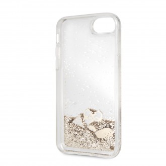 Guess New Glitter Hearts Kryt pro iPhone 8/SE2020 Gold (GUHCI8GLHFLGO)