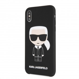 Karl Lagerfeld Full Body Iconic Hard Case pro iPhone X/XS Black (KLHCPXSLFKBK)