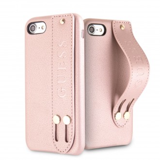 Guess Saffiano Strap Pouzdro pro iPhone 7/8/SE2020 Rose (GUHCI8SBSRO)