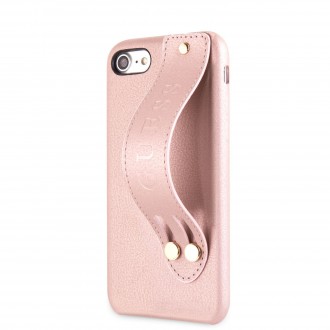 Guess Saffiano Strap Pouzdro pro iPhone 7/8/SE2020 Rose (GUHCI8SBSRO)
