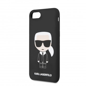 Karl Lagerfeld Full Body Silikonové Pouzdro pro iPhone 8/SE2020 Black (KLHCI8SLFKBK)