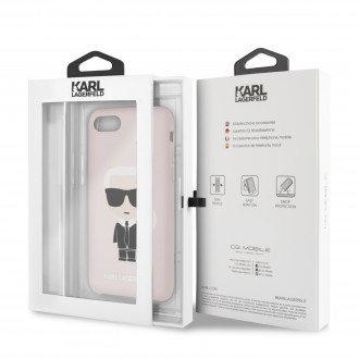 Karl Lagerfeld Full Body Silikonové Pouzdro pro iPhone 7/8/SE2020 Pink (KLHCI8SLFKPI)
