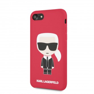 Karl Lagerfeld Full Body Silikonové Pouzdro pro iPhone 7/8/SE2020 Red (KLHCI8SLFKRE)