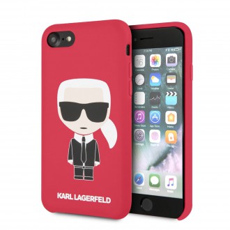 Karl Lagerfeld Full Body Silikonové Pouzdro pro iPhone 7/8/SE2020 Red (KLHCI8SLFKRE)